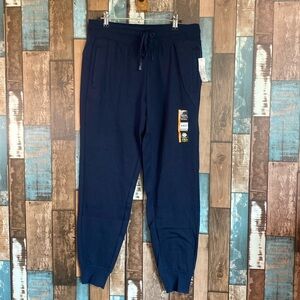 Two blue joggers with drawstring and pockets